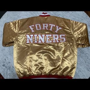 SF 49ers Gold Satin Jacket